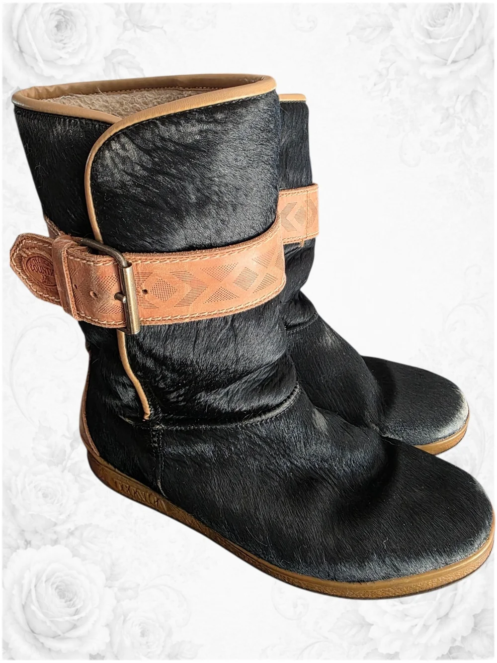 Vintage Tecnica Country Pony Hair Leather Après Ski Boots Made in Italy EU 44